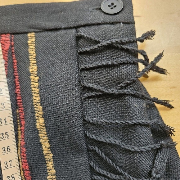 Women's Vintage Southwest Style Fringe Faux Wrap Skirt Size 6P - Picture 4 of 8